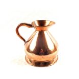 A 19th Century one gallon seamed Copper harvest measure with Assay stamp