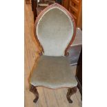 A Mahogany shield back bedroom chair