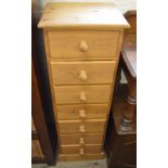 A seven drawer Pine chest
