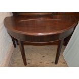 A Mahogany D-end table