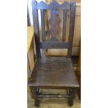 An 18th Century Oak hall chair