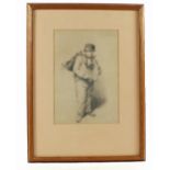 Alfred Stannard (1806-1890), attributed, pencil sketch of a young journeyman,