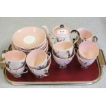 A Queen Anne Harvest pink tea set