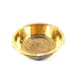 A 19th Century deep Brass dairy bowl,