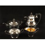 An Elkington Silver plated four piece tea set