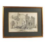 John Flower (1793- 1861), signed and dated 1836 pencil sketch and gray wash,