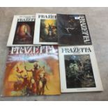 Frazetta calendar 1980 and complete works of Frazetta (books 1-4)