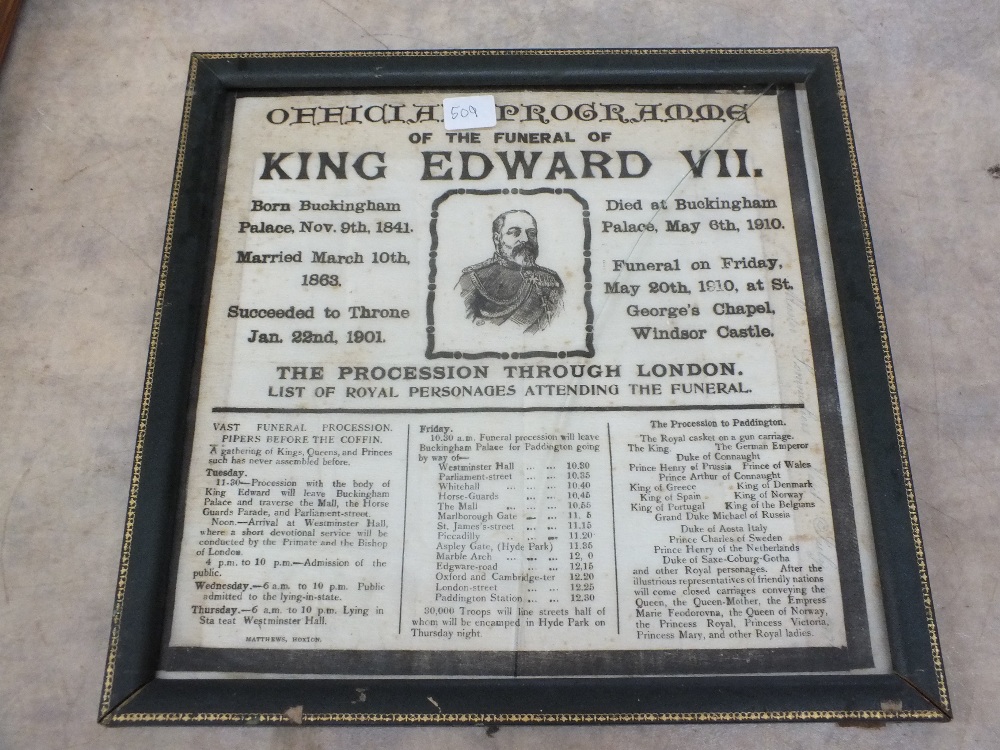 Edward VII funeral poster, - Image 2 of 4