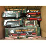 Eleven boxed and four unboxed Corgi Eddie Stobart trucks and vehicles