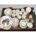 A Royal Vale floral tea set and other china