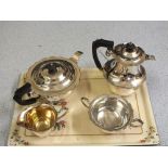 An Elkington Silver plated four piece tea set