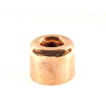 A 19th Century circular plain ring Copper jelly mould,