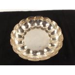 A large Silver scalloped edge bowl,