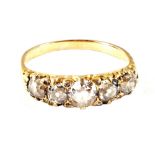 A Victorian five stone Diamond ring,