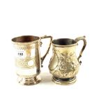 A continental Silver metal tankard and one other