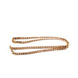 A 9ct Gold flat link necklace