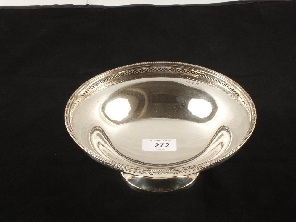 A Silver pedestal fruit bowl,