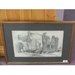 John Flower (1793- 1861), signed and dated 1836 pencil sketch and gray wash,