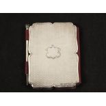 A Nathaniel Mills Silver note book with pencil,