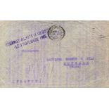 1935. Airmail cover from MONTEVIDEO to ROUBAIX (FRANCE). Airplane of the line CHILE-FRANCE (Air