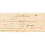 1857. Certificado de MOMPOS a CARTAGENA DE INDIAS. Marcas CERTIFICACION A MOMPOS / SALIO EN 29 DE