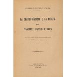 LA CLASSIFICAZIONE E LA PERIZIA DEI FRANCOBOLLI CLASSICI D´EUROPA. Mario Rigon. Genoa 1946.