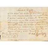 1792. Recibo de un Giro Postal de LA PLATA (CHUQUISACA) a SANTIAGO DE ESTERO. Marca PLATA (P.E.2)