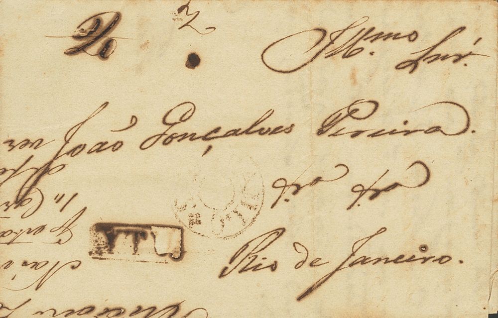1841. ITU to RIO DE JANEIRO (lightly tropicalized). Boxed YTU and circular SAO PAULO postmarks. VERY