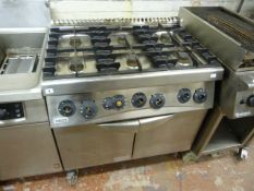 *Zanussi Commercial 6 Burner Commercial Cooker over Oven Model KCGFG900 Ref BA 113