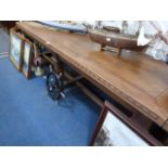 *Edwardian Oak Library Table