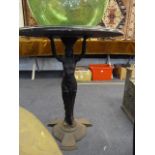 Art Deco Style Cast Iron Table Stand in the Form of a Dancing Lady with Circular Top