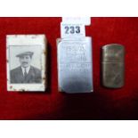 Vesta Case & 2 1st World War Match Box Holders