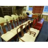 Extending Oriental Fruit Wood Dining Room Table & 8 Chairs