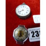 Small Silver Pocket Watch & Lady's Prestige Deco Watch