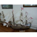 Hand Built Model Galleon HMS Victory