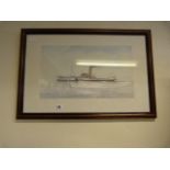 Framed Signed Print The Winfield Castle by David Bell