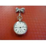 Silver Omega Ladies Pocket Watch