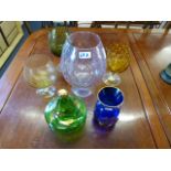 Collectio Of Coloured Glass, Brandy Glasses ETC