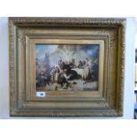 Ornate Gilt Framed Picture of An Italian Scene By E Joinville