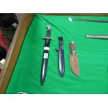 German Second World War Dagger & 2 Other Knives