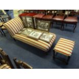 Edwardian Chaise Lounge + Foot Stool