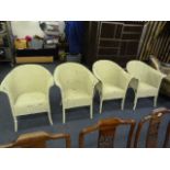4 Lloyd Loom Type Easy Chairs