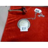 Silver German Coin Medallion