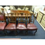 3 Victorian Mahogany Splat Back Dining Room Chairs