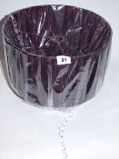 *Plum Lampshade with Faux Crystal Droplets