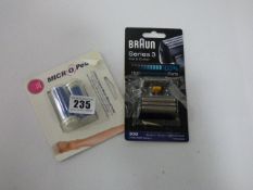 *2 Extra Coarse Micro-Pedi Rollers & Braun Series 3 Foil & Cutter