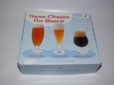 *Set of 3 Dartington 3 Beers for Cheers Beer Glasses