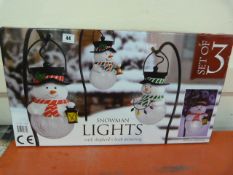 *Set of 3 Snowman Lights