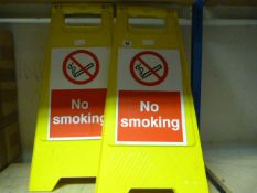 2 Portable No Smoking Signs