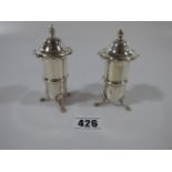 Pair of Solid Silver Salt & Pepper Pots